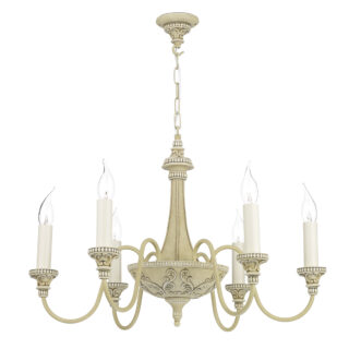 BAILEY 6 Light Chandelier in Antique Cream